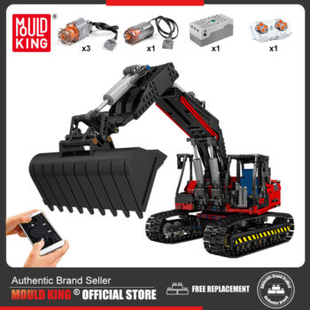 Mould King 17033 - RC Roter mechanischer Bagger - 1828 Klemmbausteine