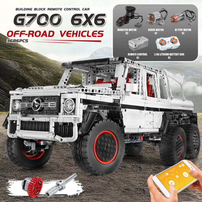 Mould King 13061 - RC G700 6x6 - 3686 Klemmbausteine – Bild 4