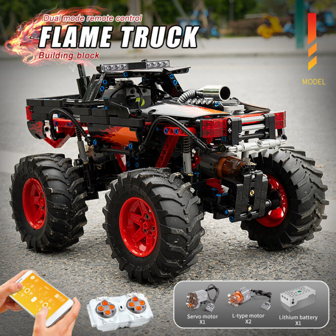 Mould King 18008 - Flammenmonster - 889 Klemmbausteine – Bild 5