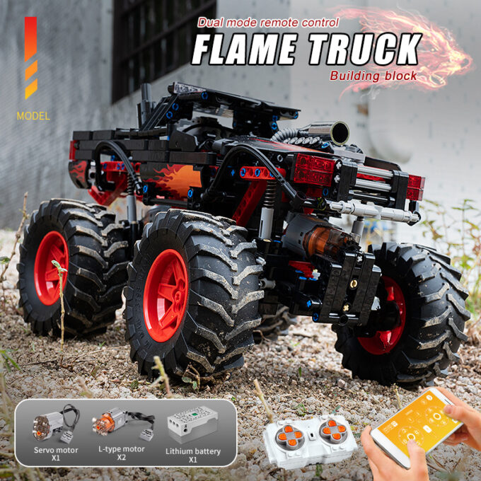 Mould King 18008 - Flammenmonster - 889 Klemmbausteine – Bild 6
