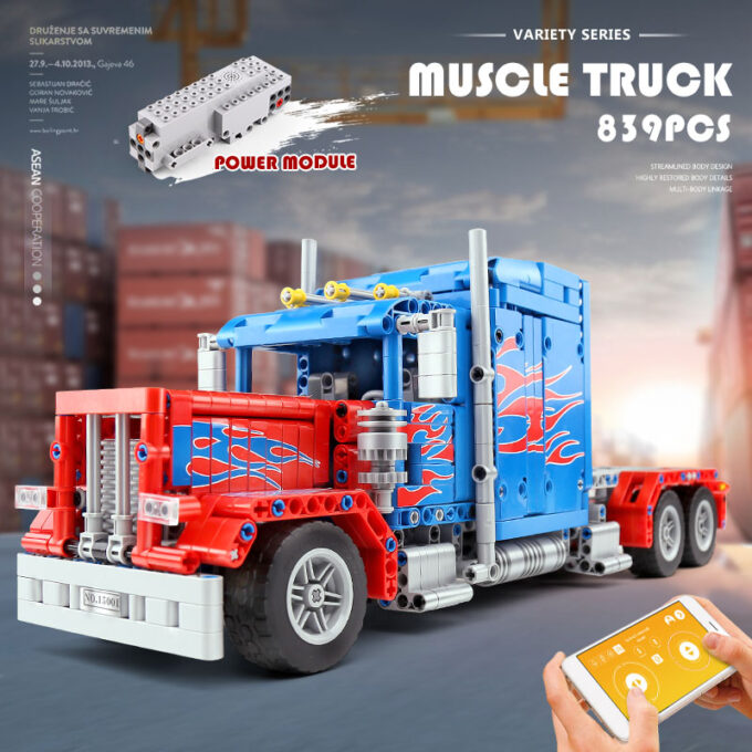Mould King 15001 - RC-Muscle-Truck - 839 Klemmbausteine – Bild 2