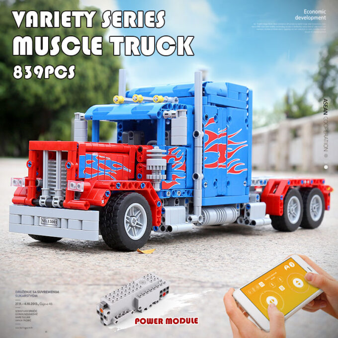 Mould King 15001 - RC-Muscle-Truck - 839 Klemmbausteine – Bild 6