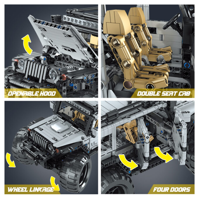 Mould King 15009 - RC-Offroad - 1288 Klemmbausteine – Bild 6