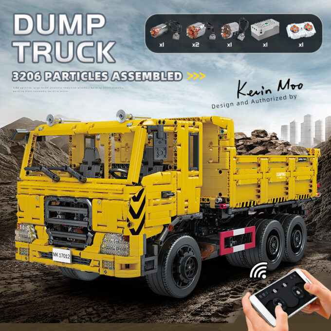 Mould King 17012 - RC Dreiwege-Muldenkipper - 3206 Klemmbausteine – Bild 2