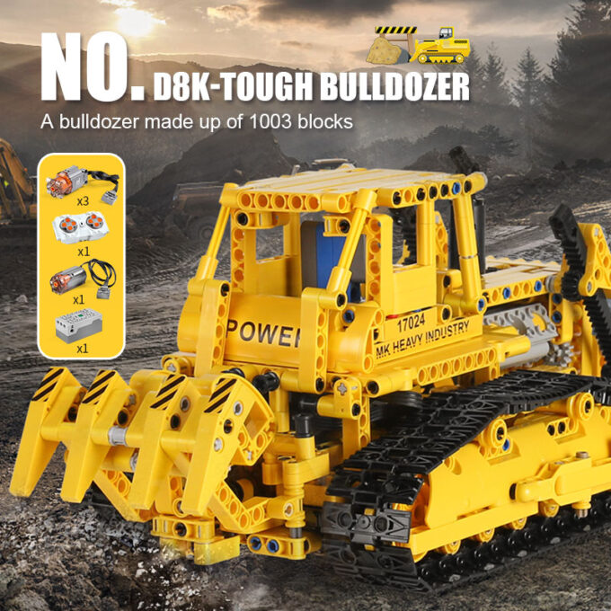 Mould King 17024 - RC D8K PLANIERDOZER - 1003 Klemmbausteine – Bild 4