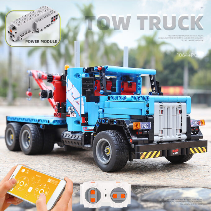 Mould King 15020 - RC-Abschleppwagen - 1064 Klemmbausteine – Bild 4