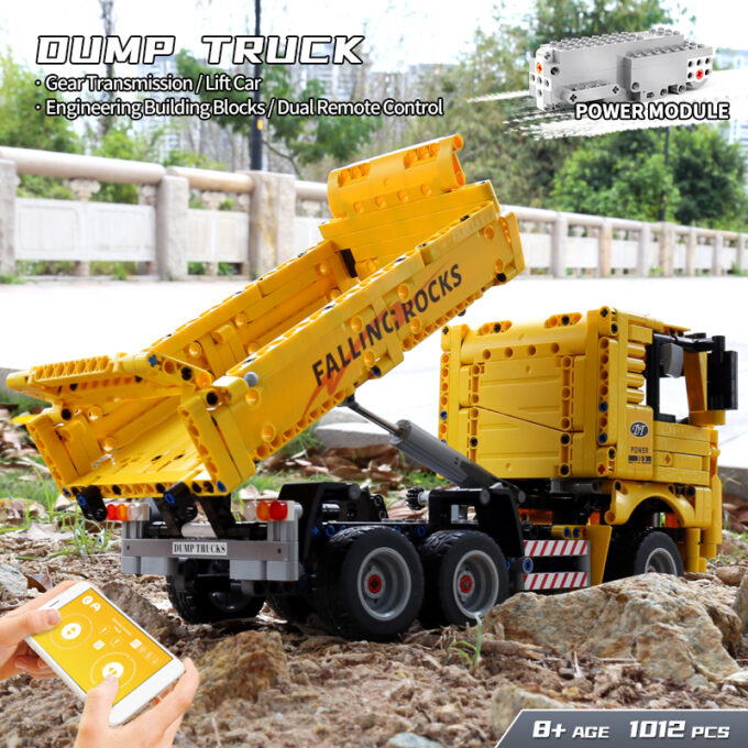 Mould King 15025 - RC Muldenkipper - 1012 Klemmbausteine – Bild 5