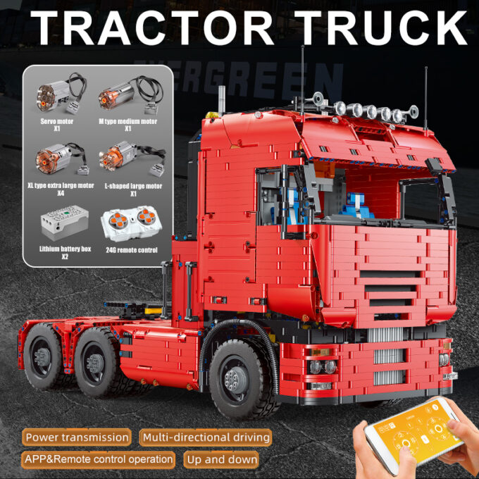 Mould King 19015 - Traktor-LKW - 4825 Klemmbausteine – Bild 3