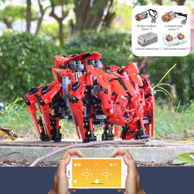 Mould King 20005 - RC Walking Panzer MK-HEXA -1608 Klemmbausteine – Bild 6