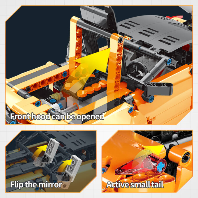 Mould King 15006 - RC Challenger - 545 Klemmbausteine – Bild 6