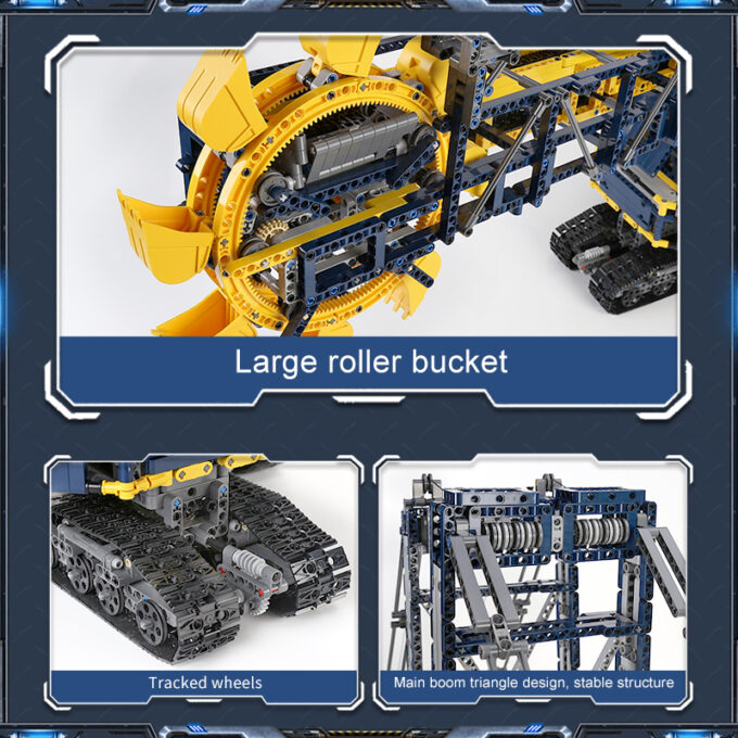 Mould King 17006 - RC-Schaufelradbagger - 4588 Klemmbausteine – Bild 6