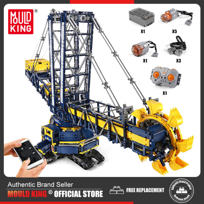 Mould King 17006 - RC-Schaufelradbagger - 4588 Klemmbausteine