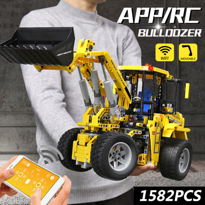 Mould King 13122 - RC-PLANIERDOZER - 1582 Klemmbausteine – Bild 4