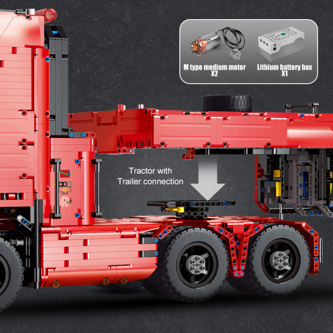 Mould King 19015T - Traktor-LKW - 3368 Klemmbausteine – Bild 4