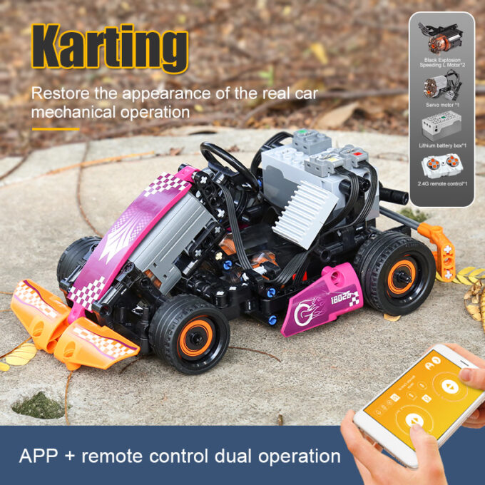 Mould King 18026 - RC-Kart - 289 Klemmbausteine – Bild 5