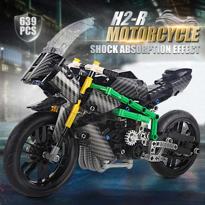 Mould King 23002 - KAWASAKI H2R - 639 Klemmbausteine – Bild 2