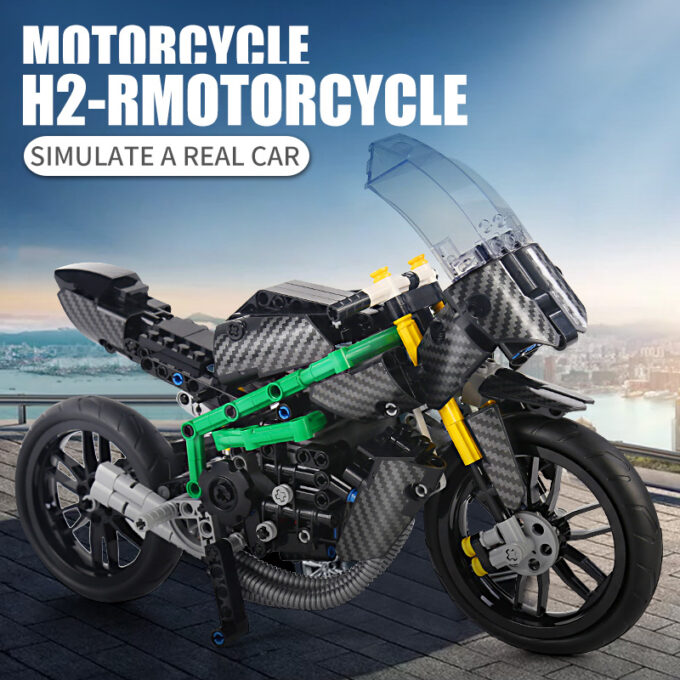 Mould King 23002 - KAWASAKI H2R - 639 Klemmbausteine – Bild 3