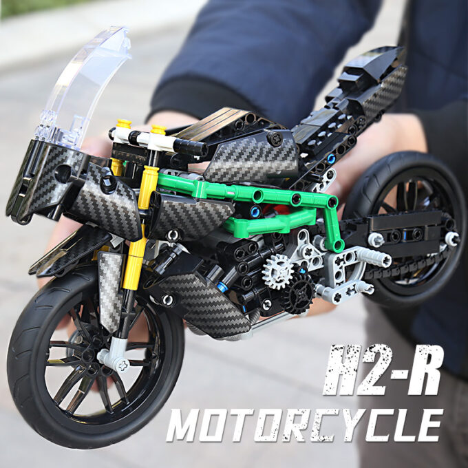 Mould King 23002 - KAWASAKI H2R - 639 Klemmbausteine – Bild 4