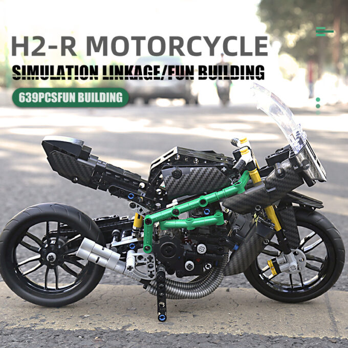 Mould King 23002 - KAWASAKI H2R - 639 Klemmbausteine – Bild 6