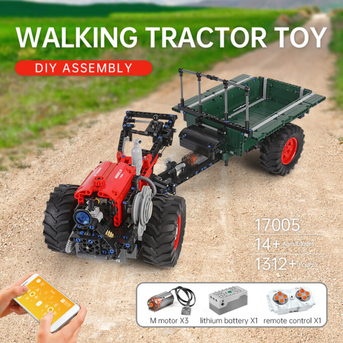 Mould King 17005 - RC-Traktor - 1312 Klemmbausteine – Bild 3