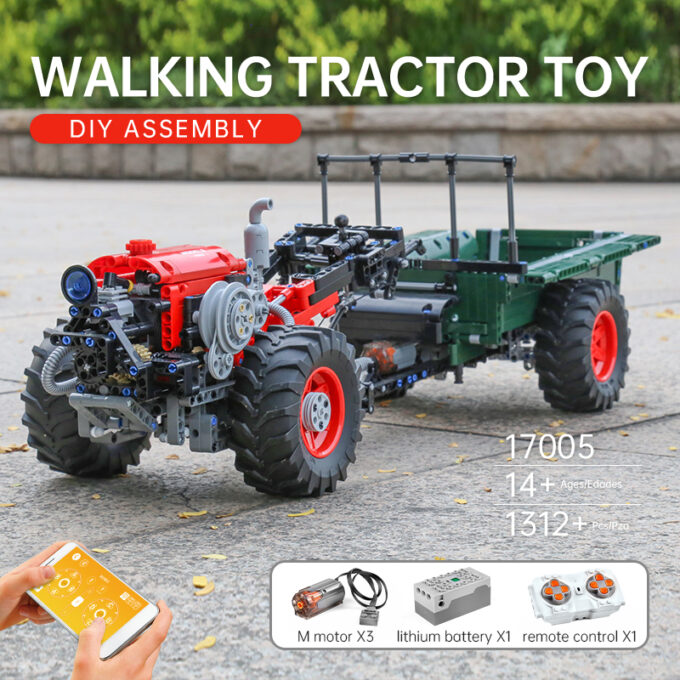 Mould King 17005 - RC-Traktor - 1312 Klemmbausteine – Bild 5