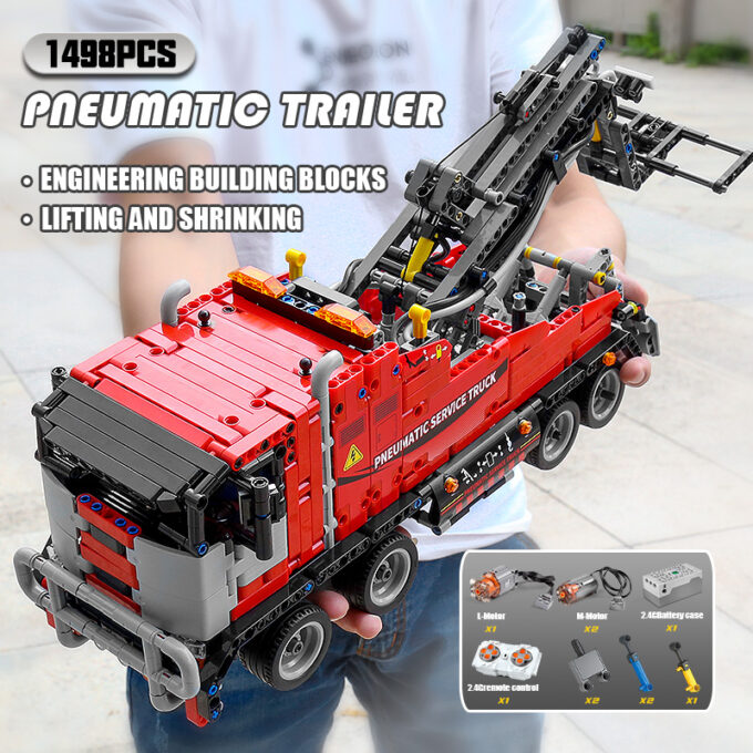 Mould King 19001 - RC Pneumatischer Servicewagen - 1498 Klemmbausteine – Bild 3