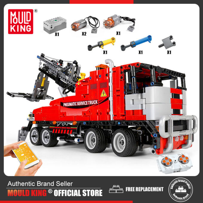 Mould King 19001 - RC Pneumatischer Servicewagen - 1498 Klemmbausteine