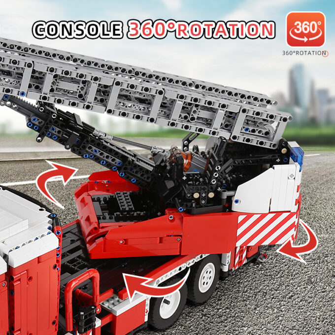 Mould King 17022 - RC Fire Engine - 4886 Klemmbausteine – Bild 4