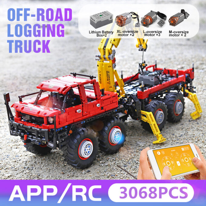 Mould King 13146 - RC Knickgelenkter Forstwagen - 3068 Klemmbausteine – Bild 2
