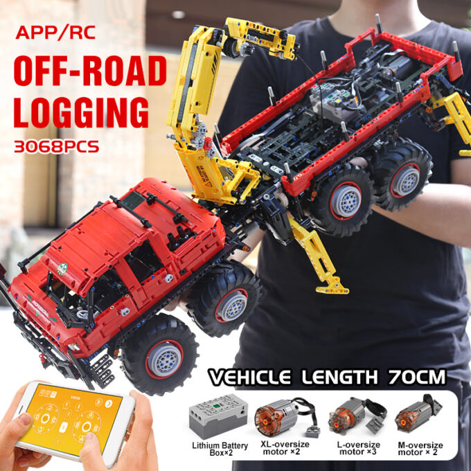 Mould King 13146 - RC Knickgelenkter Forstwagen - 3068 Klemmbausteine – Bild 6