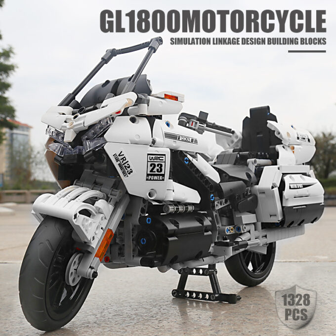 Mould King 23001 - 2018 Honda Goldwing GL1800 - 1328 Klemmbausteine – Bild 5