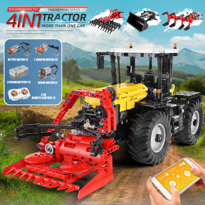 Mould King 17019 - RC Tractor Fastrac 4000er series - 2596 Klemmbausteine – Bild 2