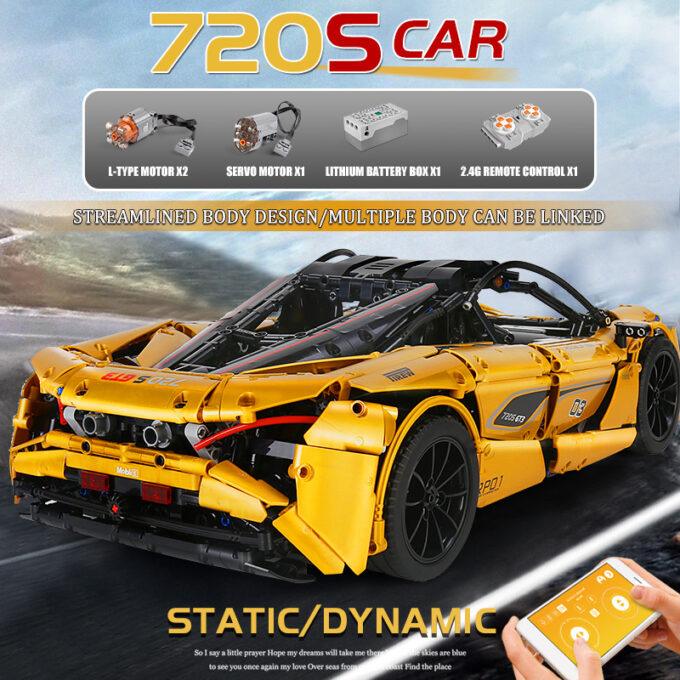Mould King 13145 - 1:8 Mclaren 720S - 3149 Klemmbausteine – Bild 6