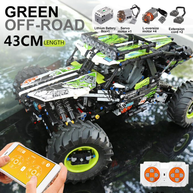 Mould King 18002 - RC Green Hound-Buggy - 1879 Klemmbausteine – Bild 3