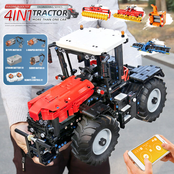 Mould King 17020 - RC Traktor Fastrac 4000er Serie - 2716 Klemmbausteine – Bild 6