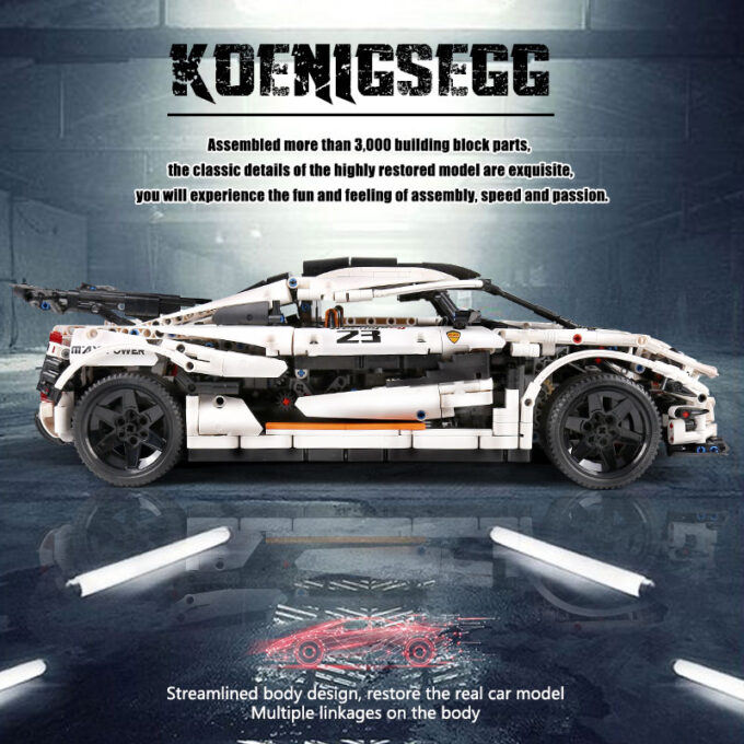 Mould King 13120 - 1:8 KÖNIGSEGG  - 3063 Klemmbausteine – Bild 6