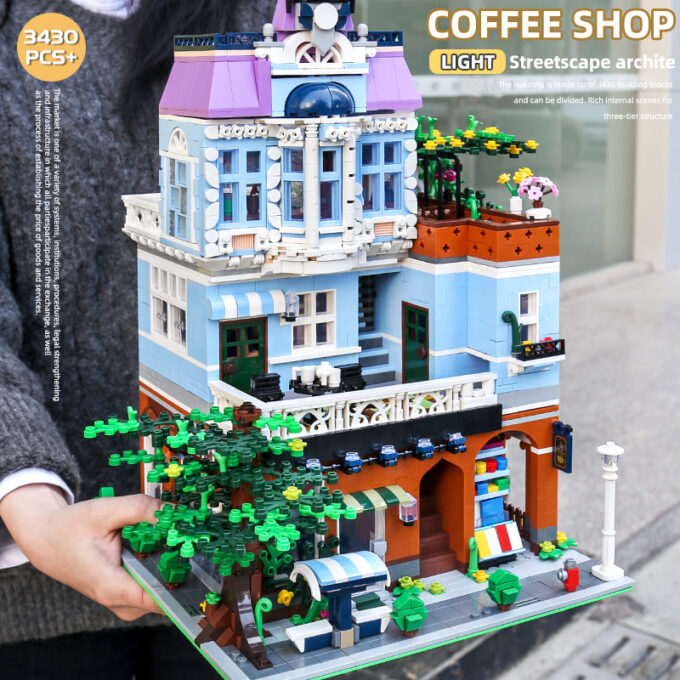 Mould King 16004 - Das Café mit Licht - 3430 Klemmbausteine – Bild 6