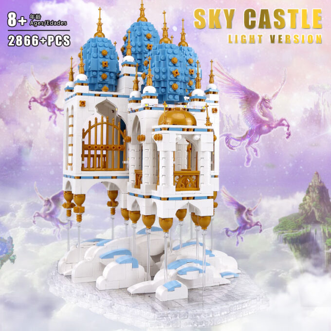 Mould King 16015 - Sky Castle mit LED-Leuchten - 2866 Klemmbausteine – Bild 2