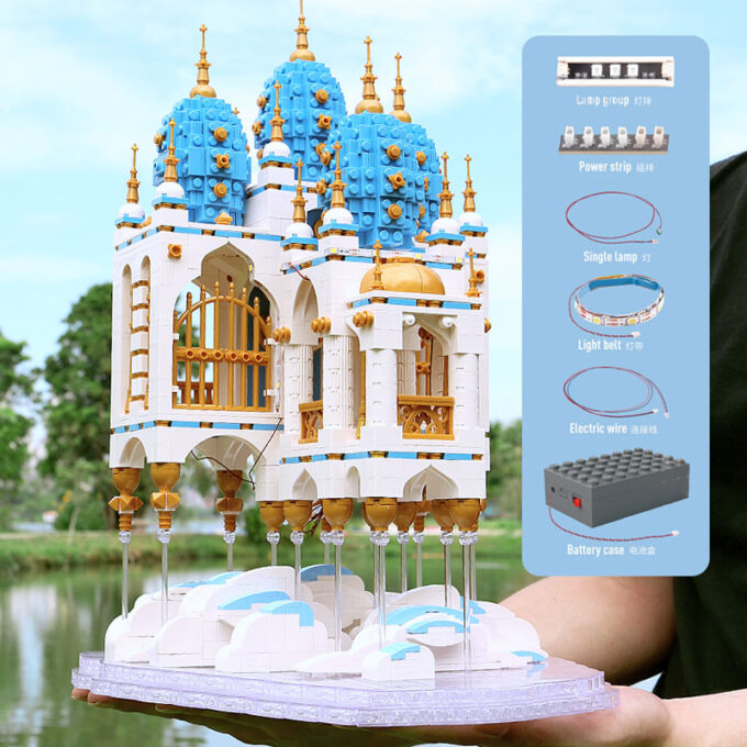 Mould King 16015 - Sky Castle mit LED-Leuchten - 2866 Klemmbausteine – Bild 4