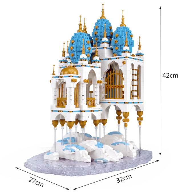 Mould King 16015 - Sky Castle mit LED-Leuchten - 2866 Klemmbausteine – Bild 6