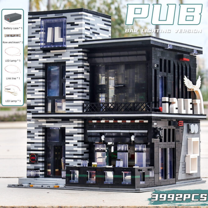 Mould King 16042 - die Bar mit Lichtern - 3992 Klemmbausteine – Bild 3