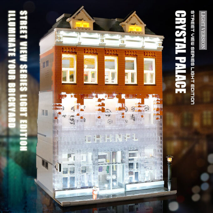 Mould King 16021 - Chanel Crystal House mit LED-Leuchten - 3800 Klemmbausteine – Bild 2