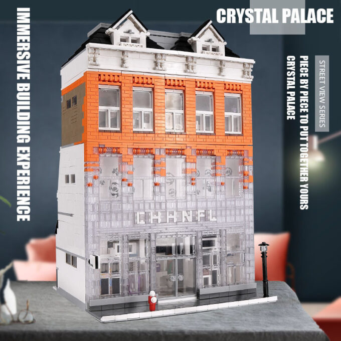 Mould King 16021 - Chanel Crystal House mit LED-Leuchten - 3800 Klemmbausteine – Bild 3