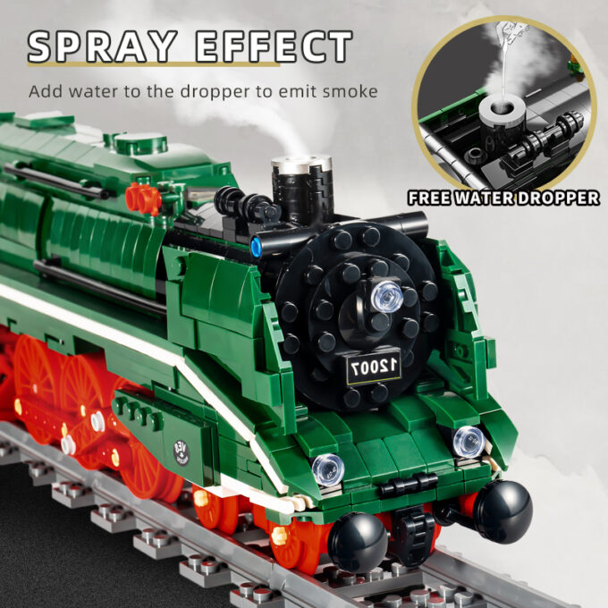 Mould King 12007 - RC BR18 201 Deutscher Express - 2348 Klemmbausteine – Bild 4
