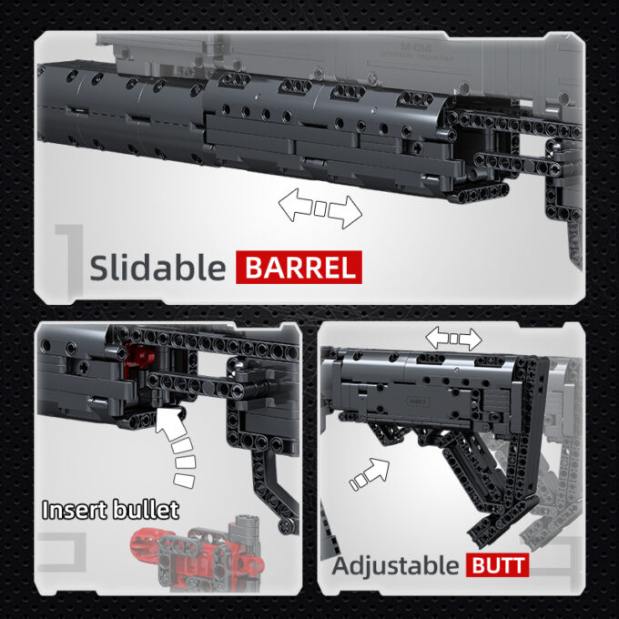 Mould King 14014 - Grenade Toygun - 1333 Klemmbausteine – Bild 6
