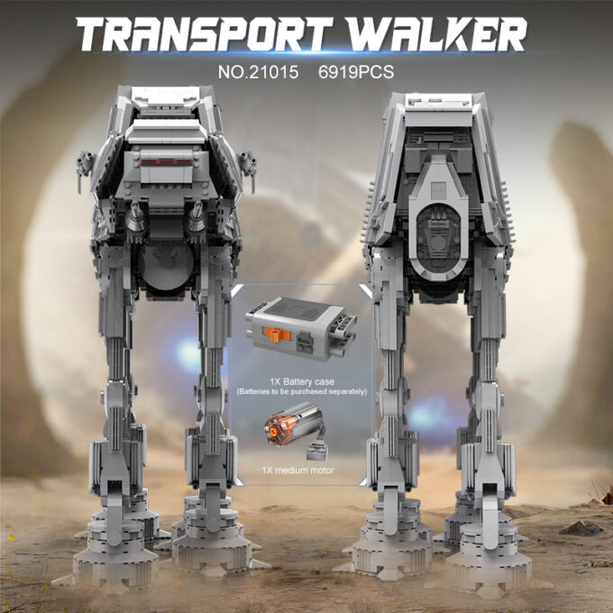 Mould King 21015 - Minifig Scale AT-AT mit Innenausstattung - 6919 Klemmbausteine – Bild 5