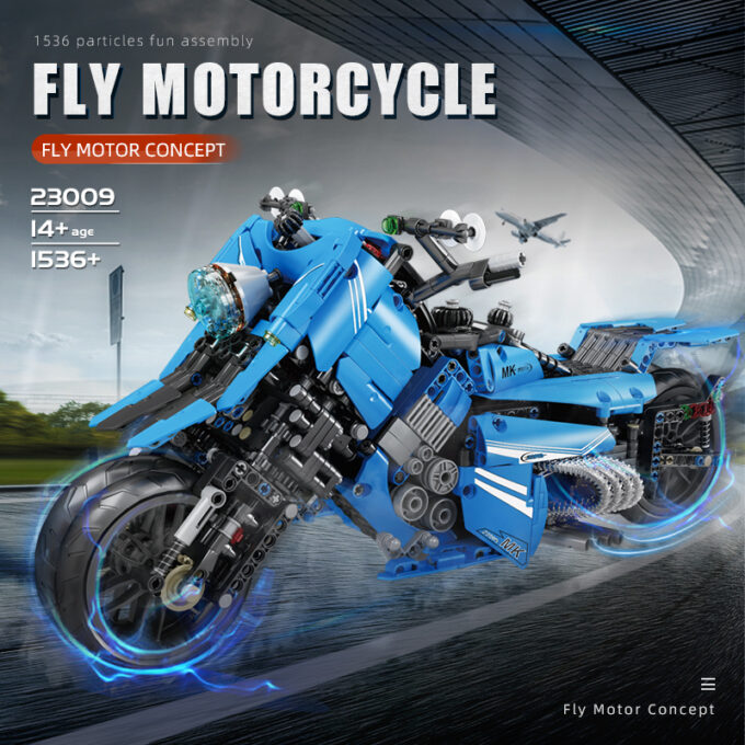 Mould King 23009 - Motorrad fliegen - 1536 Klemmbausteine – Bild 2