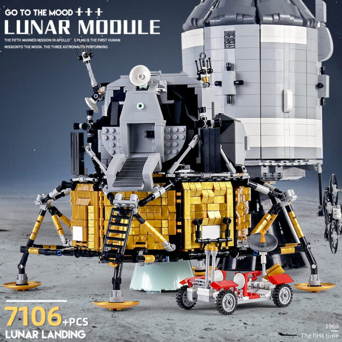 Mould King 21006 - APOLLO 11 Spacecraft - 7011 Klemmbausteine – Bild 4