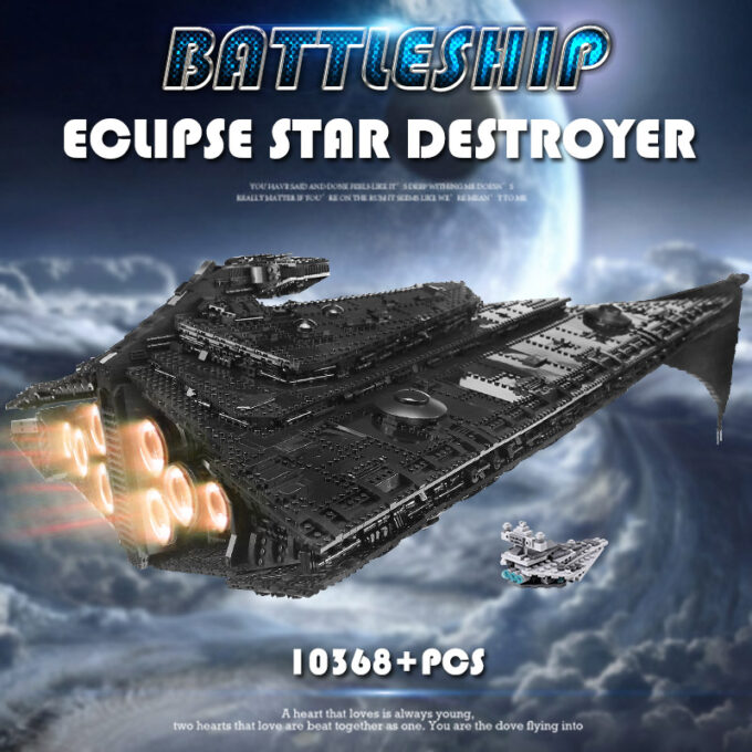 Mould King 21004 - UCS Eclipse-class Dreadnought - 10368 Klemmbausteine – Bild 5