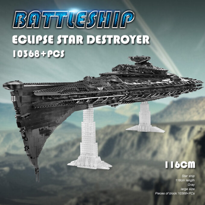 Mould King 21004 - UCS Eclipse-class Dreadnought - 10368 Klemmbausteine – Bild 6